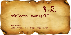 Németh Rodrigó névjegykártya